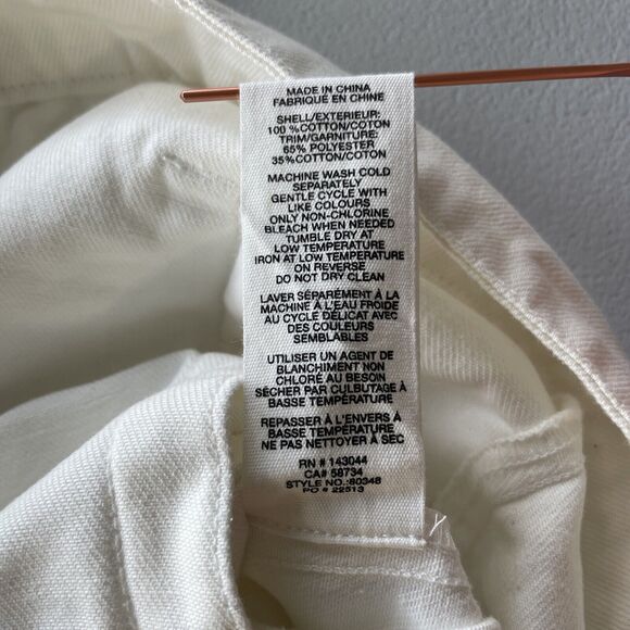 AVEC LES FILLES Oversized Denim Jean Jacket Off White Ruffled Feminine Sleeve M - Picture 6 of 16